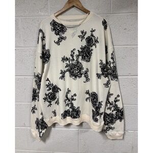 Free people We The Free Floral Embroidered Sweatshirt Women's Medium